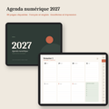 Agenda numérique 2027 – Planner 2027 (FR + EN, GoodNotes)